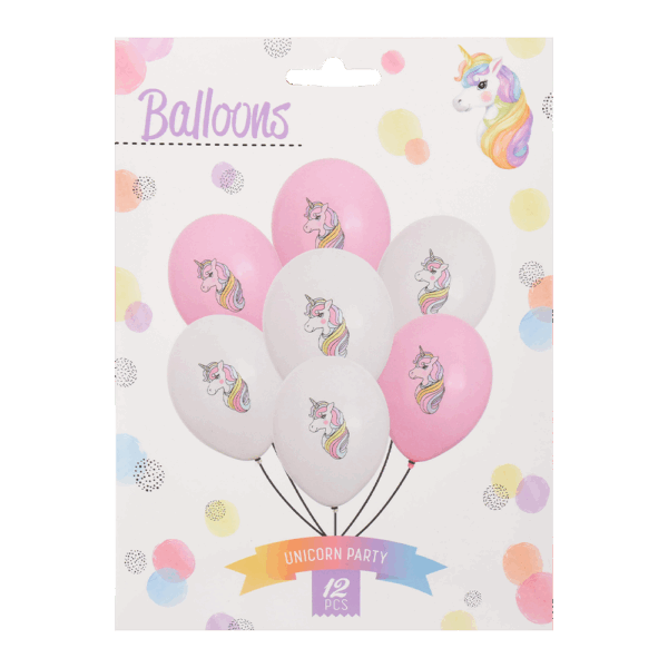 Unicorn balloner 12-pak - Billede 4