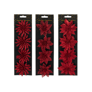 Blomst på clips 4 stk.