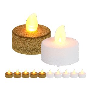 Fyrfadslys glitter 6-pak